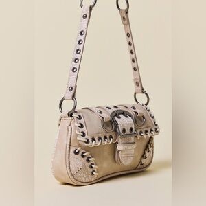 Silence + Noise Jade Laced Rivet Bag